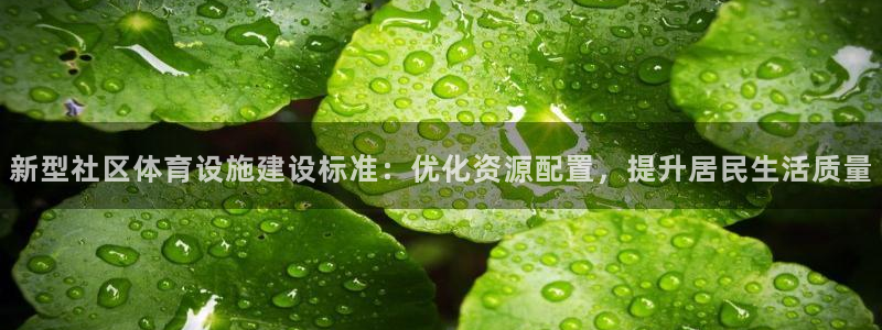 意昂体育4招商电话地址：新型社区体育设施建设标准：优